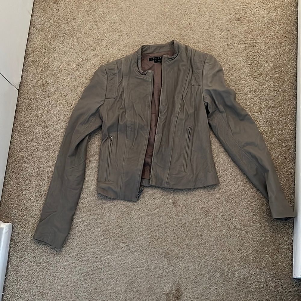Theory Leather Jacket Like New P